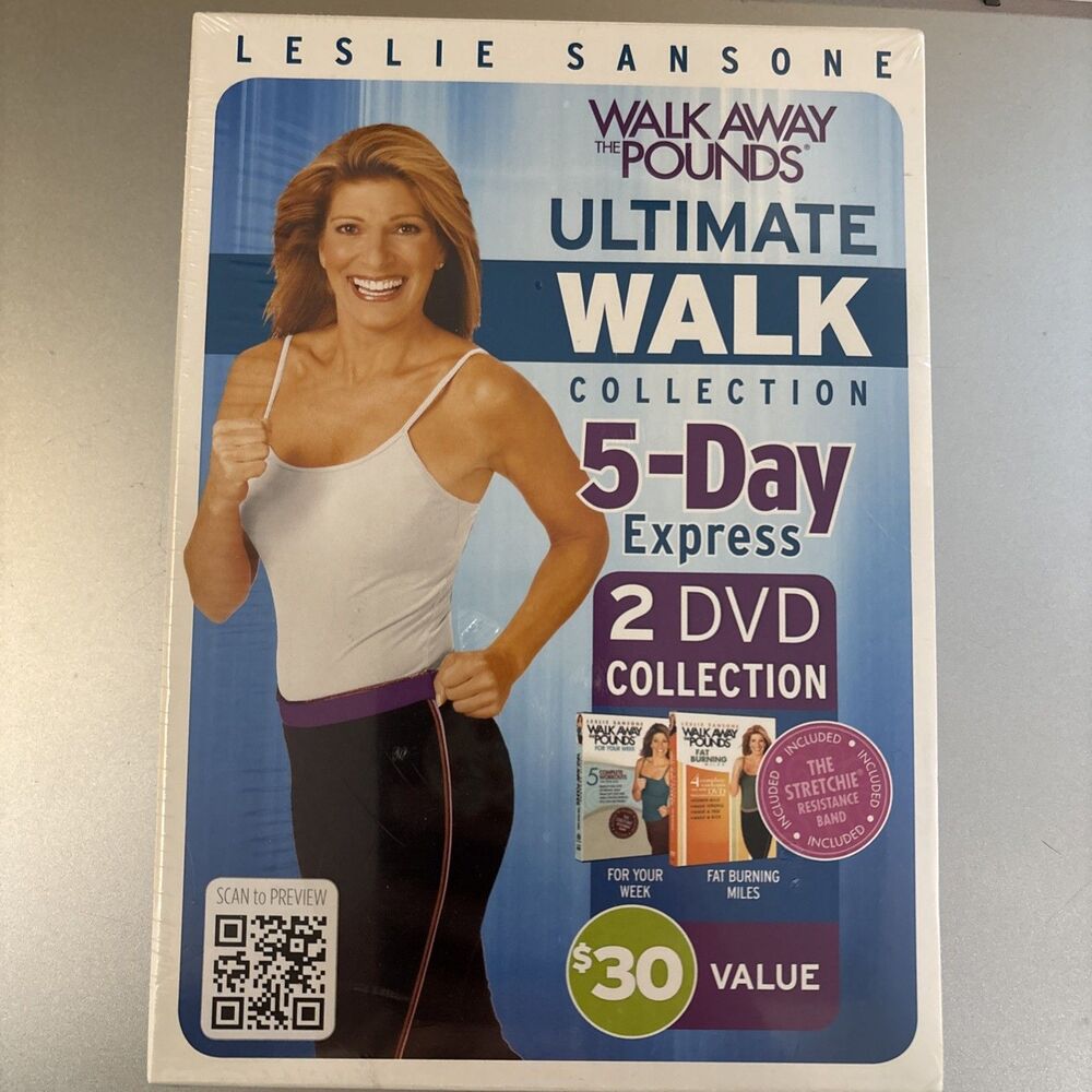 Leslie Sansone Walk Away the Pounds Ultimate Walk 5-Day Express 2 DVD New Sealed